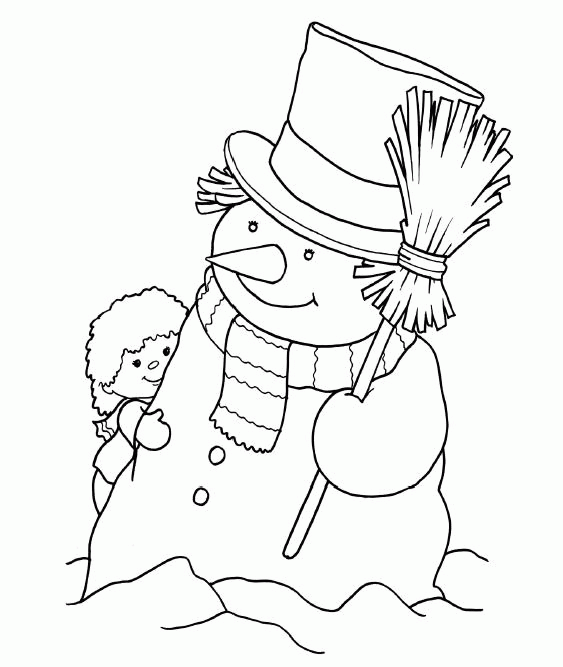 Bałwany kolorowanki